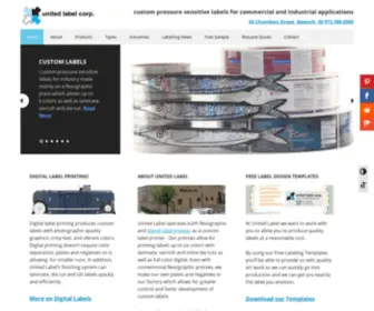 Unitedlabelcorp.com(United Label Corporation) Screenshot