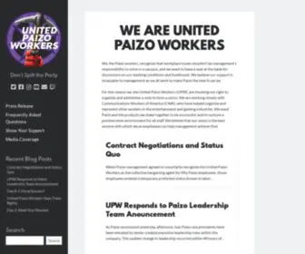 Unitedpaizoworkers.org(United Paizo Workers) Screenshot