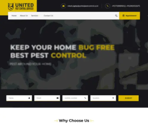 Unitedpestcontrol.co.in(Best Pest Control Services in Aurangabad) Screenshot