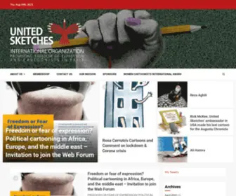 Unitedsketches.org(International Organisation Promoting Freedom of Expression) Screenshot