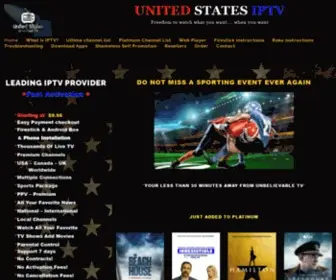 Unitedstatesiptv.com(United States IPTV) Screenshot