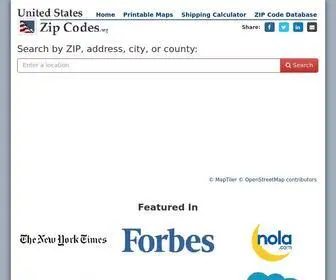 Unitedstateszipcodes.org(United States Zip Codes) Screenshot