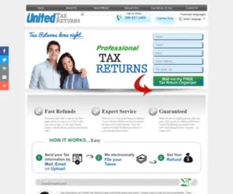 Unitedtaxreturns.com(United Tax Returns) Screenshot