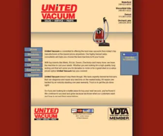 Unitedvac.com(United Vacuum) Screenshot