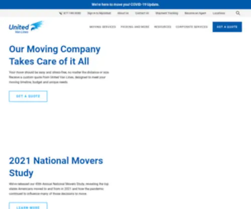 Unitedvan.com(United Moving Companies) Screenshot