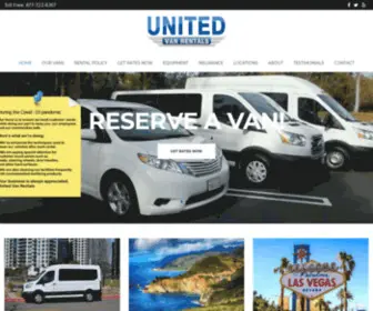 Unitedvanrentals.com(Van Rentals in California and Las Vegas) Screenshot