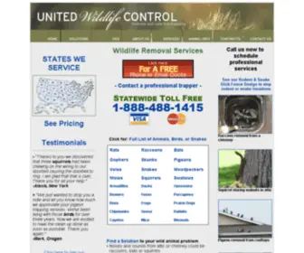 Unitedwildlife.com(Animal Control Removal) Screenshot