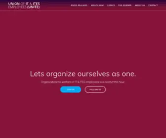 Uniteit.org(Union of IT & ITES Employees (UNITE)) Screenshot