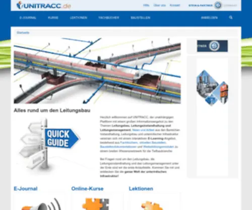 Unitracc.de(Underground Infrastructure Training and Competence Center) Screenshot