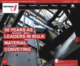 Unitrak.com(Reliable bulk material conveying solutions) Screenshot