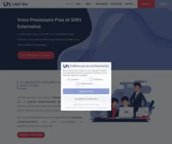 Unitrh.com(Votre Prestataire Paie et SIRH Externalisé) Screenshot