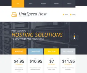Unitspeed.com(Professional and affordable web hosting services) Screenshot