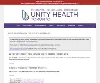 Unityhealth.to(Unity Health Toronto) Screenshot