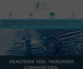 Unityhealthcare.org(Healthier Communities) Screenshot