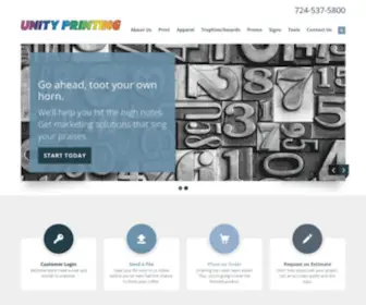 Unityprinting.com(Latrobe & Greensburg Printer) Screenshot