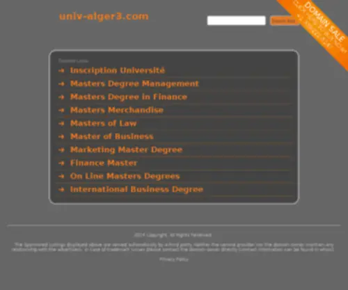 Univ-Alger3.com(Univ Alger3) Screenshot