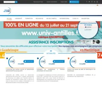 Univ-Antilles.fr(Université) Screenshot