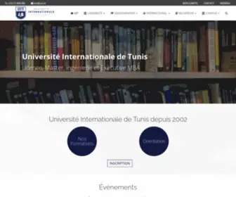 Univ-Internationale.com(Université Internationale de Tunis) Screenshot