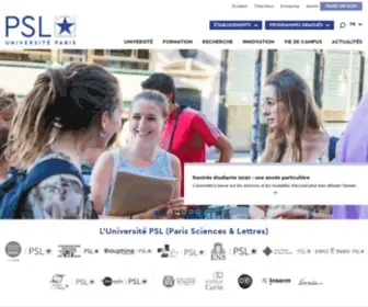 Univ-PSL.fr(Research University) Screenshot