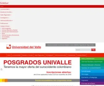 Univalle.edu.co(Universidad del Valle) Screenshot