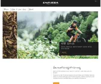 Univega.com(Mountainbikes, E-MTBs, Urban Bikes, Allround Sport Bikes) Screenshot