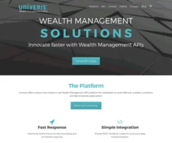 Univeris.io(Wealth Management APIs) Screenshot