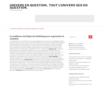 Univers-EN-Question.com(Univers en question) Screenshot