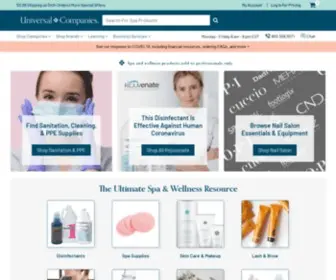 Universalcompanies.com(Professional Spa Salon Supplies & Equipment) Screenshot
