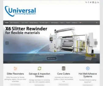 Universalconvertingequipment.com(Slitter rewinders) Screenshot