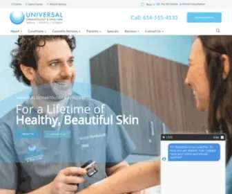 Universaldermatology.com(Columbus Dermatologists) Screenshot
