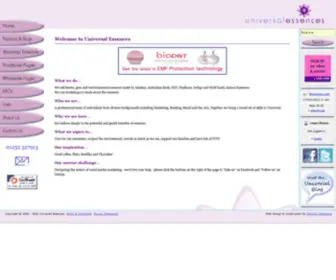 Universalessences.com(Wholesale & retail importer and seller of flower essences) Screenshot