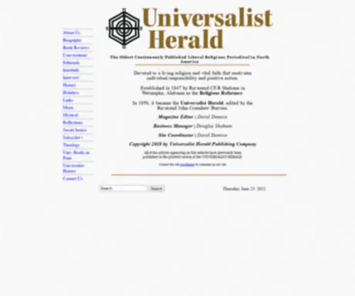 Universalist-Herald.org(The Universalist Herald Online) Screenshot