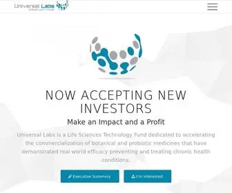 Universallabsfund.com(A Life Sciences Tech Fund) Screenshot