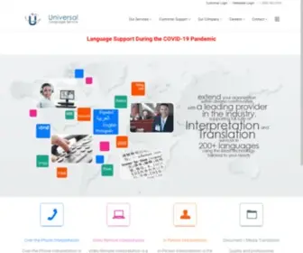 Universallanguageservice.com(Universal Language Service) Screenshot