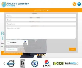 Universallanguagesolutions.co.uk(Universal Language Solutions Ltd) Screenshot