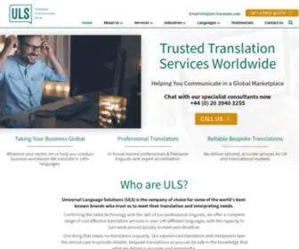 Universallanguagesolutions.com(Universal Language Solutions) Screenshot