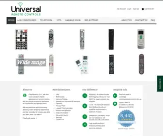 Universalremotecontrols.com.au(Universal Remote Controls) Screenshot