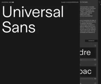 Universalsans.com(Universal Sans) Screenshot