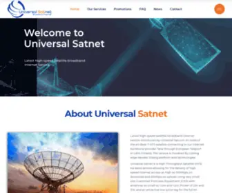 Universalsatnet.net(High-speed satellite broadband internet service) Screenshot