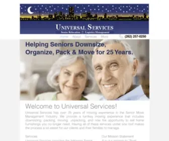 Universalserviceswi.com(Senior Move Management) Screenshot