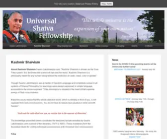 Universalshaivafellowship.org(Kashmir Shaivism and the Oral Teachings of Swami Lakshmanjoo Kashmir Shaivism and the Oral Teachings of Swami Lakshmanjoo) Screenshot