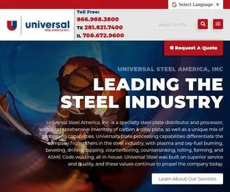 Universalsteelamerica.com(Universal Steel) Screenshot