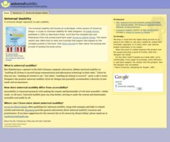 Universalusability.com(Universal Usability) Screenshot