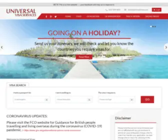 Universalvisas.com(Universal Visas Services) Screenshot