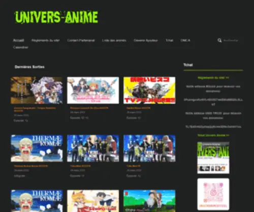 Universanimeiz.com(Univers Anime U) Screenshot