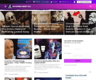Universe-Inside-You.com(Creating a new reality) Screenshot
