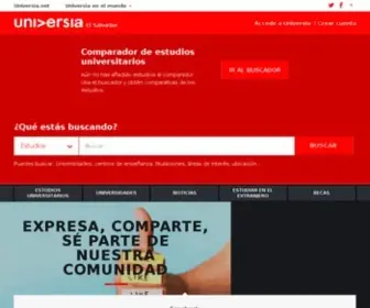 Universia.com.sv(Universia El Salvador. Portal de las Universidades salvadoreñas) Screenshot