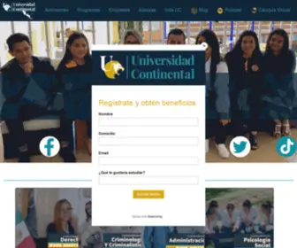 Universidadcontinental.edu.mx(Universidad) Screenshot
