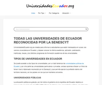 Universidadesecuador.org(Universidades de Ecuador) Screenshot