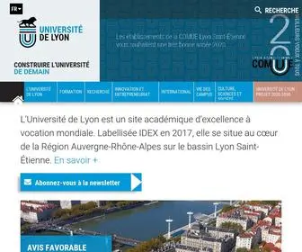 Universite-Lyon.fr(L’université de lyon est une communauté d’universités et établissements (comue)) Screenshot
